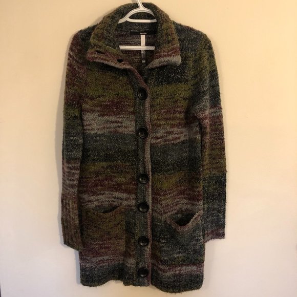 Kensie Heavy Button Cardigan Sweater - Picture 1 of 8